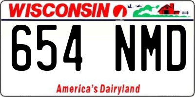 WI license plate 654NMD