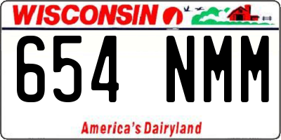 WI license plate 654NMM