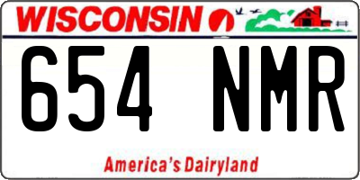 WI license plate 654NMR