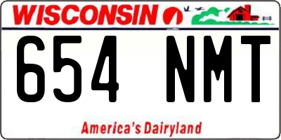 WI license plate 654NMT
