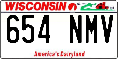 WI license plate 654NMV