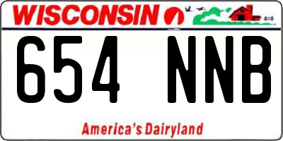 WI license plate 654NNB