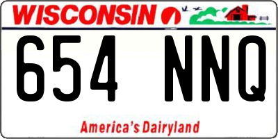 WI license plate 654NNQ
