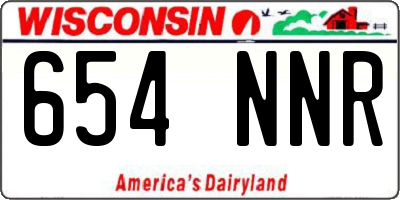 WI license plate 654NNR