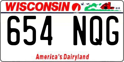 WI license plate 654NQG