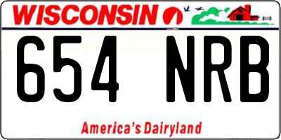 WI license plate 654NRB