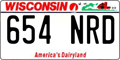 WI license plate 654NRD