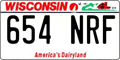 WI license plate 654NRF