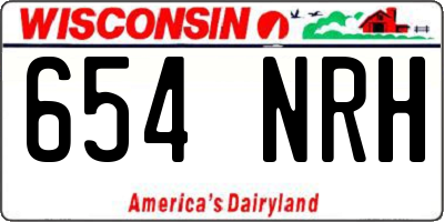 WI license plate 654NRH