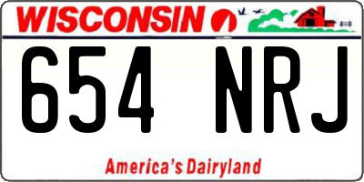 WI license plate 654NRJ