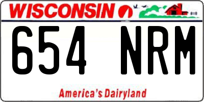 WI license plate 654NRM