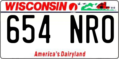 WI license plate 654NRO