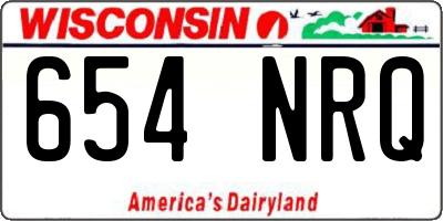 WI license plate 654NRQ