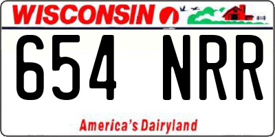 WI license plate 654NRR