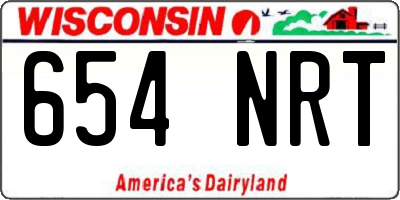 WI license plate 654NRT