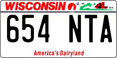 WI license plate 654NTA