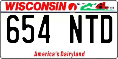 WI license plate 654NTD