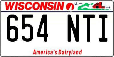 WI license plate 654NTI