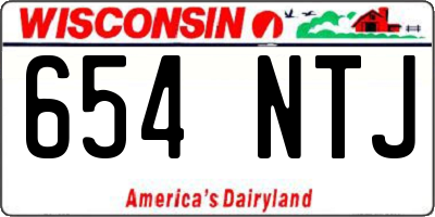WI license plate 654NTJ