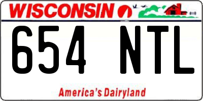 WI license plate 654NTL