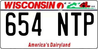 WI license plate 654NTP