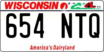WI license plate 654NTQ
