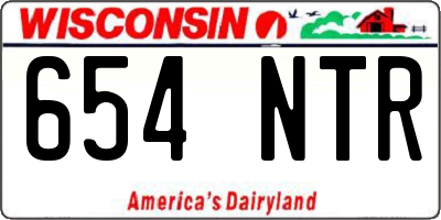 WI license plate 654NTR