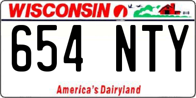 WI license plate 654NTY