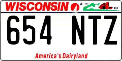WI license plate 654NTZ