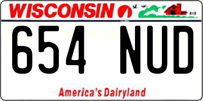 WI license plate 654NUD
