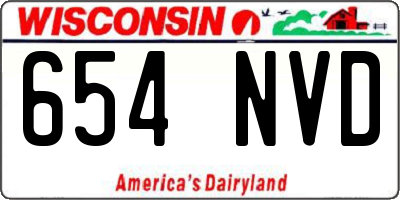 WI license plate 654NVD
