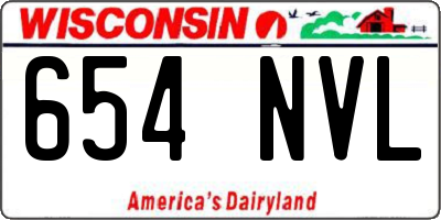 WI license plate 654NVL