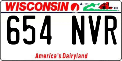 WI license plate 654NVR