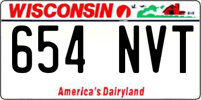 WI license plate 654NVT