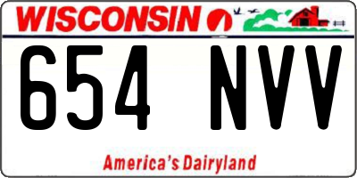 WI license plate 654NVV