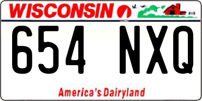 WI license plate 654NXQ
