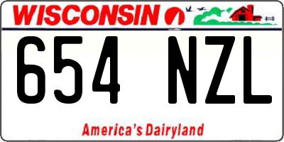 WI license plate 654NZL