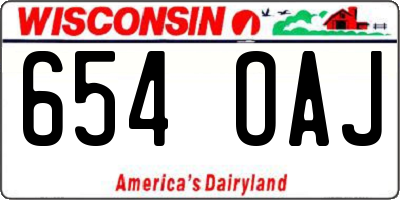 WI license plate 654OAJ
