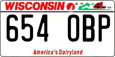 WI license plate 654OBP