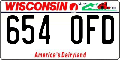 WI license plate 654OFD