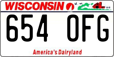 WI license plate 654OFG
