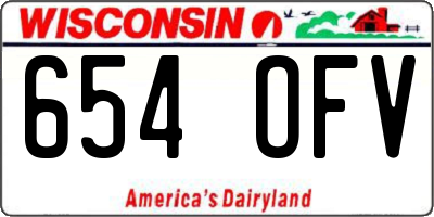 WI license plate 654OFV