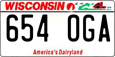 WI license plate 654OGA