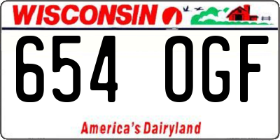 WI license plate 654OGF