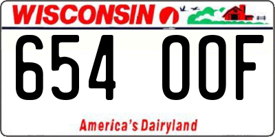 WI license plate 654OOF