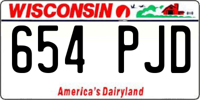 WI license plate 654PJD