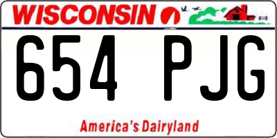 WI license plate 654PJG
