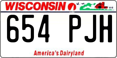 WI license plate 654PJH