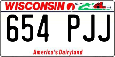 WI license plate 654PJJ