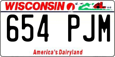 WI license plate 654PJM